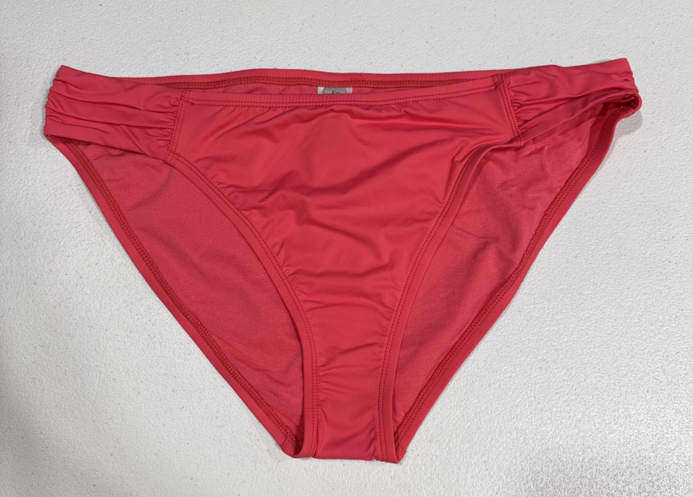 Tommy Bahama Women's Pearl Side-Shirred Hipster Bikini Bottom Sz. XL Coral Coast